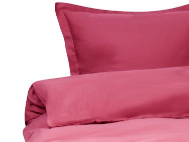 Ensemble de housses de couette PARKROSE Satin de coton 200 x 200 cm Rouge Bordeaux