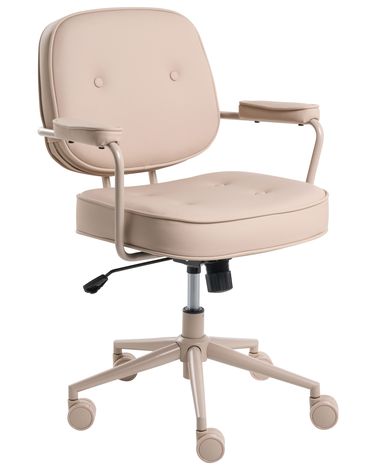 Bureaustoel PARAMUS Kunstleer Zandbeige