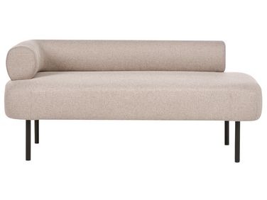Chaise longue côté gauche MIRMANDE Tissu Marron clair