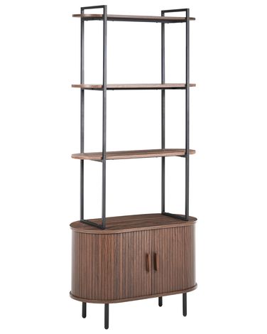 4 Tier Shelving Unit BRADLEY 180 cm Dark Brown