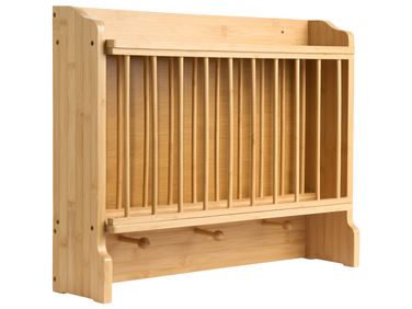 Étagère à assiettes murale MADELEINE Bambou Marron clair