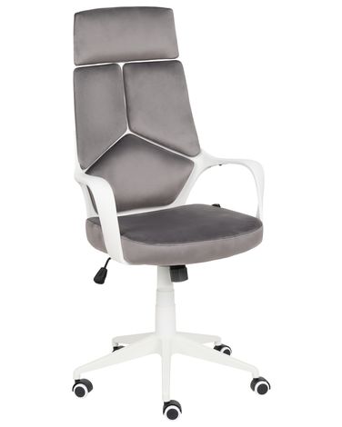 Chaise de bureau DELIGHT Velours Gris