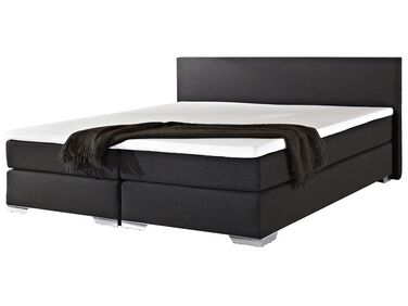 Boxspring Stof PRESIDENT 180 x 200 cm Zwart