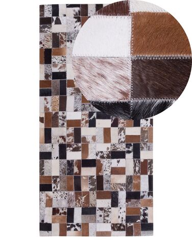 Rug CESME Multicolour 80 x 150 cm Leather