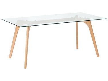 Eettafel HUDSON Transparant 180 cm 90 cm Veiligheidsglas