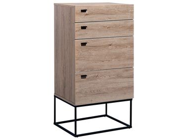 Commode à 4 tiroirs ACRA Marron clair