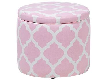 Pouf de rangement TUNICA Coton Rose