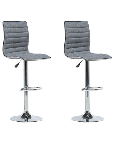 Set van 2 barstoelen LUCERNE draaibaar Grijs