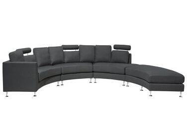 Canapé arrondi 7 places ROTUNDE Tissu Gris foncé