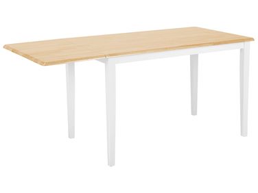 Eettafel uitschuifbaar LOUISIANA Lichtbruin 120/160 cm 75 cm Hout