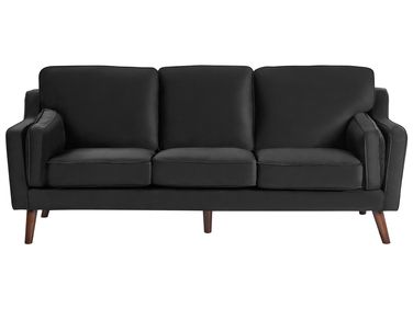 Sofa 3 Seater LOKKA Velvet Black