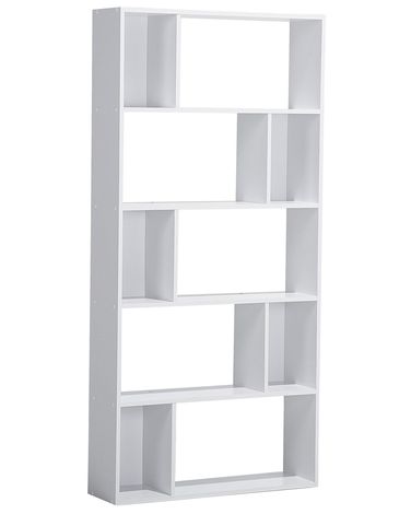 5 Tier Bookcase ORILLA 174 cm White