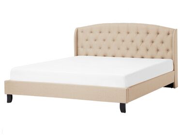 Bed Stof BORDEAUX 160 x 200 cm Beige