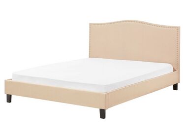 Bed Stof MONTPELLIER 160 x 200 cm Beige