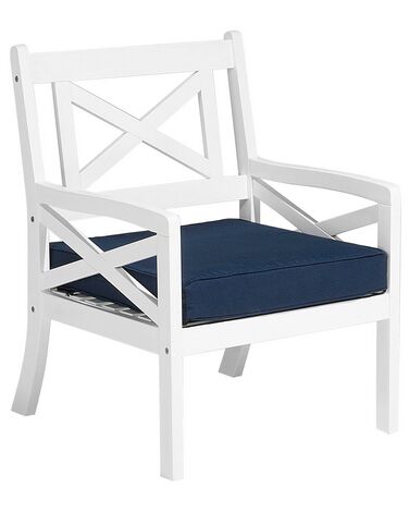 Chaise de jardin BALTIC Acacia Bleu marine