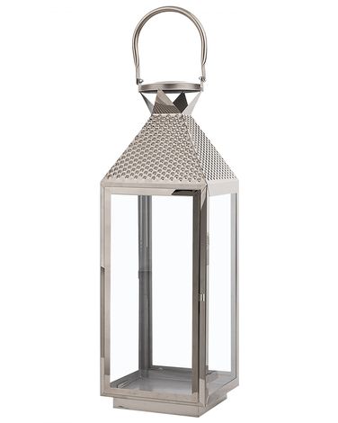 Lantern BALI Stainless Steel 55 cm Silver