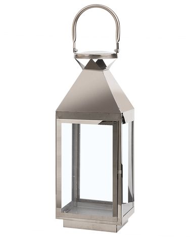 Lantern BALI Stainless Steel 40 cm Silver