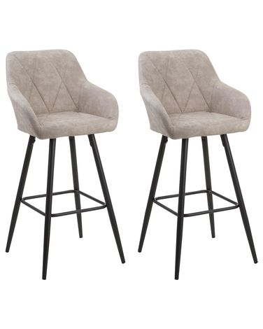 Set van 2 barstoelen DARIEN Beige