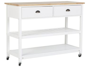 Kitchen Trolley NAVARINO Wood White