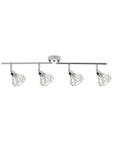 4 Light Spotlight ERMA Adjustable Metal Silver