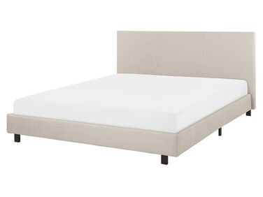 Bed Stof ALBI 160 x 200 cm Beige