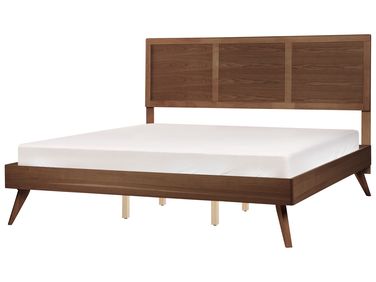 Bed ISTRES 180 x 200 cm Donker essenhout