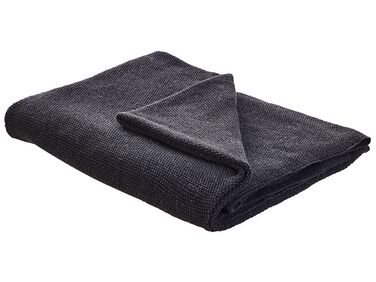 Blanket ASAKA Cotton 130 x 180 cm Dark Grey