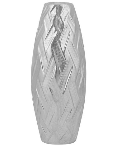 Decoratieve vaas ARPAD Steengoed 33 cm Zilver