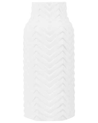 Decoratieve vaas XANTHOS Steengoed 32 cm Wit