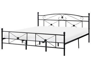 Bed Metaal RODEZ 180 x 200 cm Zwart