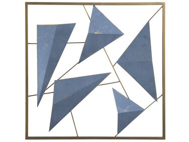 Décoration murale ZINC Métal 50 cm Bleu