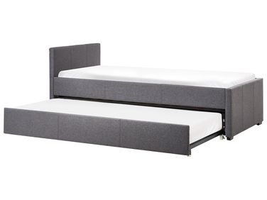 Onderschuifbed Stof MARMANDE 90 x 200 cm Donkergrijs