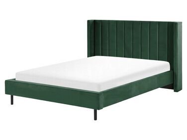 Bed Fluweel VILLETTE 160 x 200 cm Donkergroen