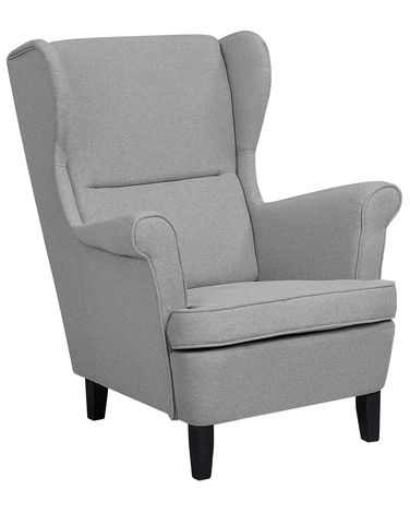 Fauteuil à oreilles ABSON Tissu Gris