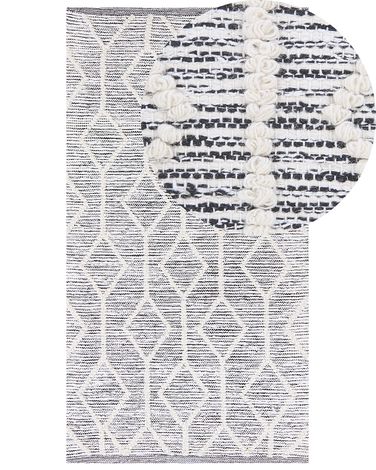 Rug EDREMIT Grey 80 x 150 cm Wool