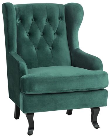 Fauteuil ALTA Velours Vert foncé