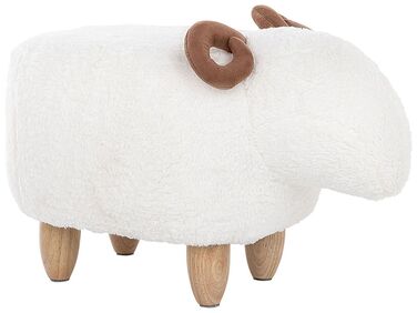 Animal Stool LAMB Fabric White Lamb