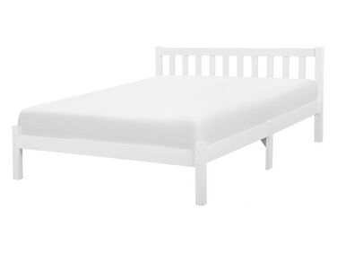 Bed Dennenhout FLORAC 140 x 200 cm Wit