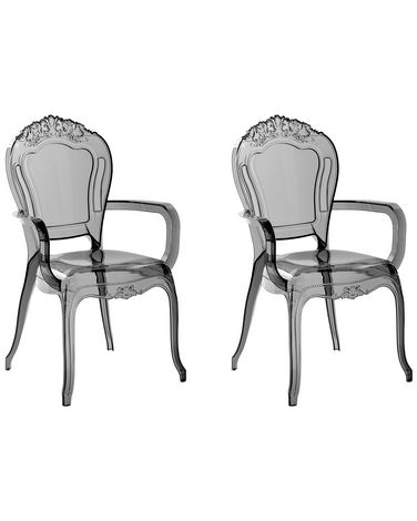 Set van 2 eetkamerstoelen VERMONT Zwart