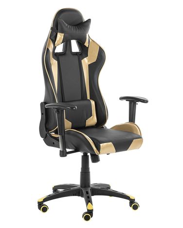 Gamestoel KNIGHT Kunstleer Goud