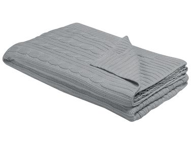 Blanket ANAMUR Cotton 110 x 180 cm Light Grey