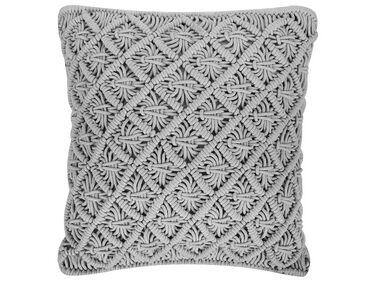 Coussin KIZKALESI Coton 45 x 40 cm Gris Motif géométrique