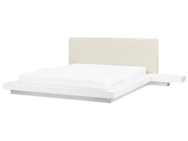 Waterbed Faux Leather ZEN 160 x 200 cm (EU King Size) White