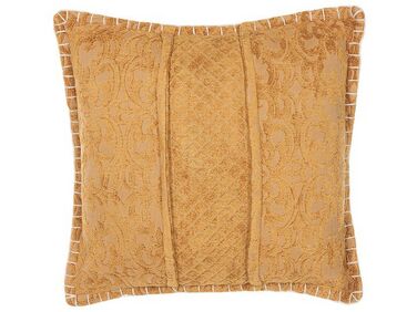Throw Cushion KAVALAM 45 x 45 cm Mustard Solid