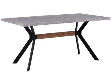 Dining Table BENSON Grey Concrete Effect 160 cm 90 cm