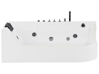 Baignoire d'angle à remous avec LED ACUARIO Côté droit 170 x 80 cm Blanc