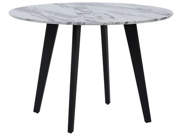 Eettafel MOSBY Wit marmer 110 cm 110 cm