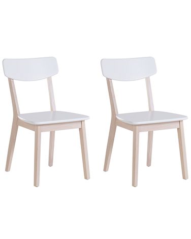 Set van 2 eetkamerstoelen SANTOS Wit