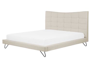 Bed Fabric LANNION 160 x 200 cm (EU King Size) Light Beige