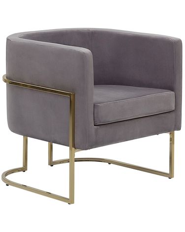 Fauteuil SIRKKA Velours Gris